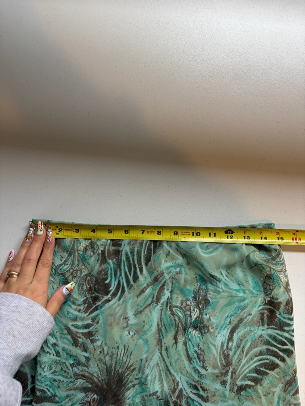 Vintage Y2K Mermaidcore Green Midi Skirt Sheer Mesh Womens Medium Low Rise 90s - Picture 7 of 12